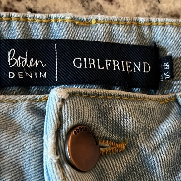 Boden Girlfriend exposed button fly cropJeans Size 6 - Picture 4 of 5